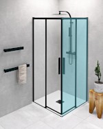 ALTIS BLACK posuvné dveře 780-800mm, výška 2000mm, čiré sklo AL1582B