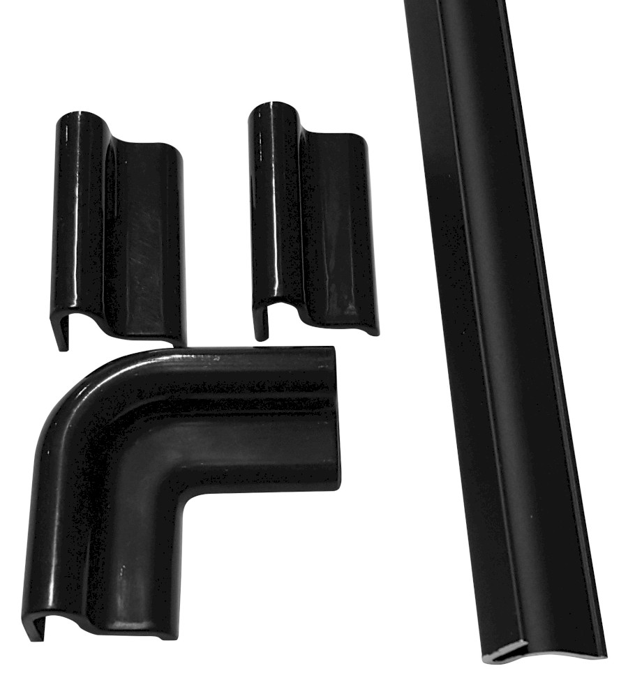 ALTIS BLACK přetoková lišta 1000 mm s koncovkami NDALB05