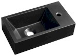 AR500B (52735) AMAROK umývátko, litý mramor, 40x22cm, baterie vpravo, černá mat AR500B