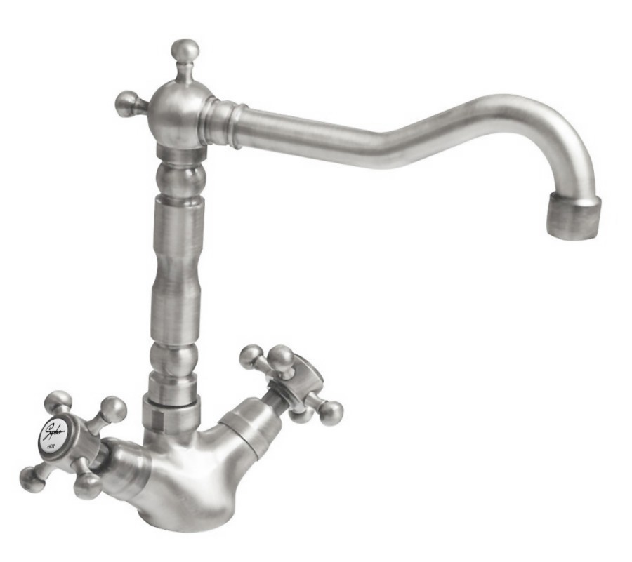 3378 (34752) ANTEA stojánková umyvadlová baterie s retro hubicí s výpustí, nikl 3378