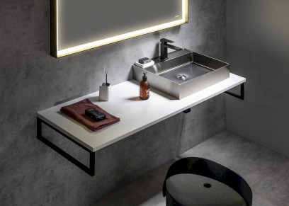 PLATO deska Rockstone 700x24x500mm, bílá mat PL070-0101