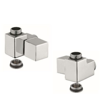 CUBE COMBI připojovací sada ventilů ruční rohová, pravá, chrom CP561