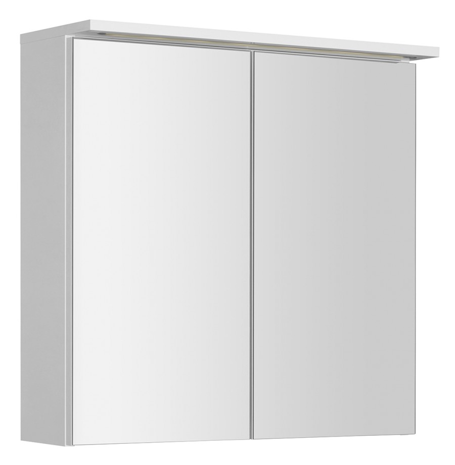 KAWA STRIP galerka s LED osvětlením 70x70x22cm, bílá WGL70S