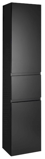 ALTAIR vysoká skříňka s košem 40x184x31cm, černá mat, pravá AI685R
