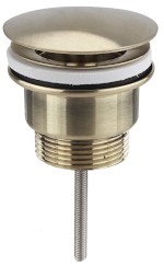 542.742.5GB (52315) Umyvadlová výpust 5/4“, neuzavíratelná, velká zátka, 10-55mm, zlato mat 542.742.5GB