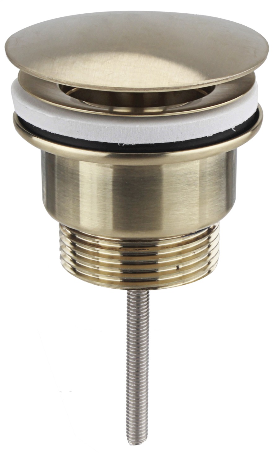 542.742.5GB (52315) Umyvadlová výpust 5/4“, neuzavíratelná, velká zátka, 10-55mm, zlato mat 542.742.5GB