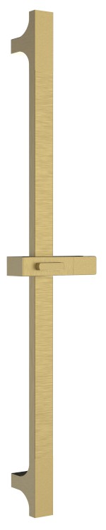 Sprchová tyč, posuvný držák, hranatá, 680mm, ABS/zlato mat 1206-07GB