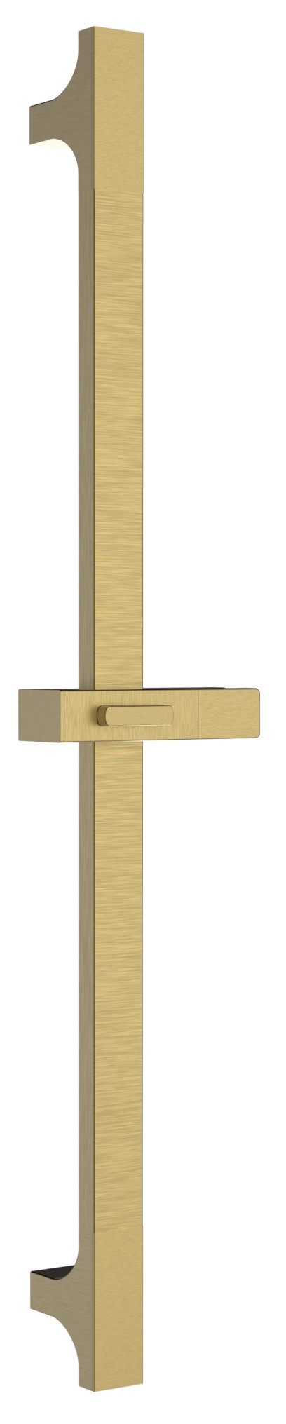 Sprchová tyč, posuvný držák, hranatá, 680mm, ABS/zlato mat 1206-07GB
