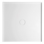 MIRAI sprchová vanička z litého mramoru do niky, 90x90x1,8cm, bílá 73185