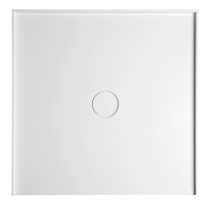 MIRAI sprchová vanička z litého mramoru do niky, 90x90x1,8cm, bílá 73185