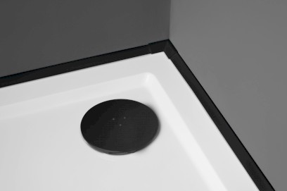 Krycí lišta pro vany a vaničky, 2x 1950mm, 2x roh, 2x zakončení, černá mat 91020B