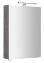 MIRRÓ galerka s LED osvětlením, 50x70x16cm, levá/pravá, dub stříbrný MC050-0011