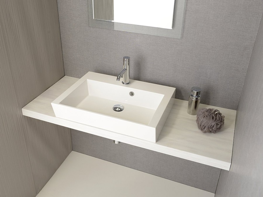 AVICE deska pod umyvadlo 130x50cm, tl.5cm, dub starobílý AV135