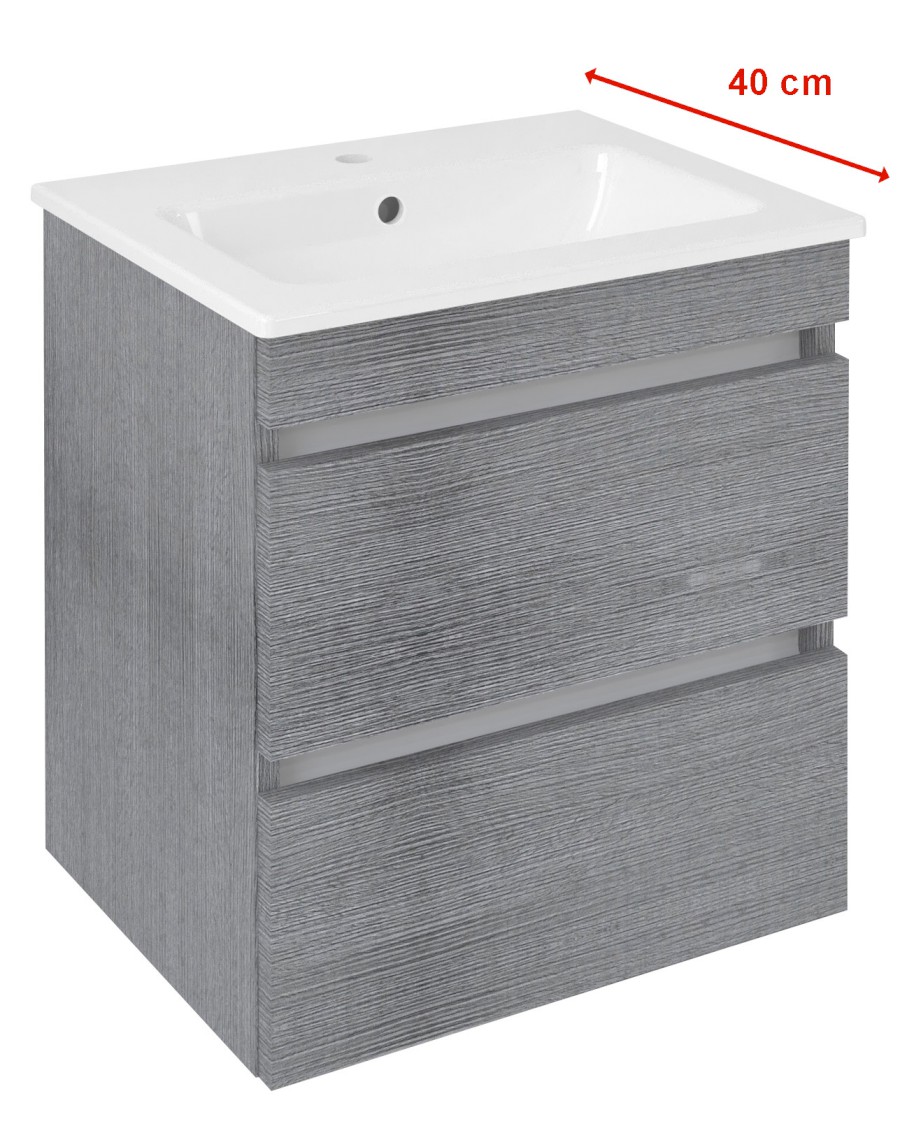 EZ492-1111 (60265) EZARA umyvadlová skříňka 48x54x39cm, dub stříbrný EZ492-1111