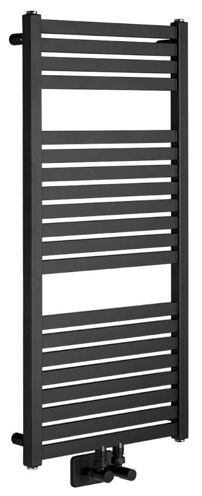 TONDI otopné těleso rovné 450x970 mm, středové připojení, černá mat DT456T