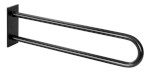 HANDICAP opěrné pevné madlo tvar U 813mm, černá mat XH540B