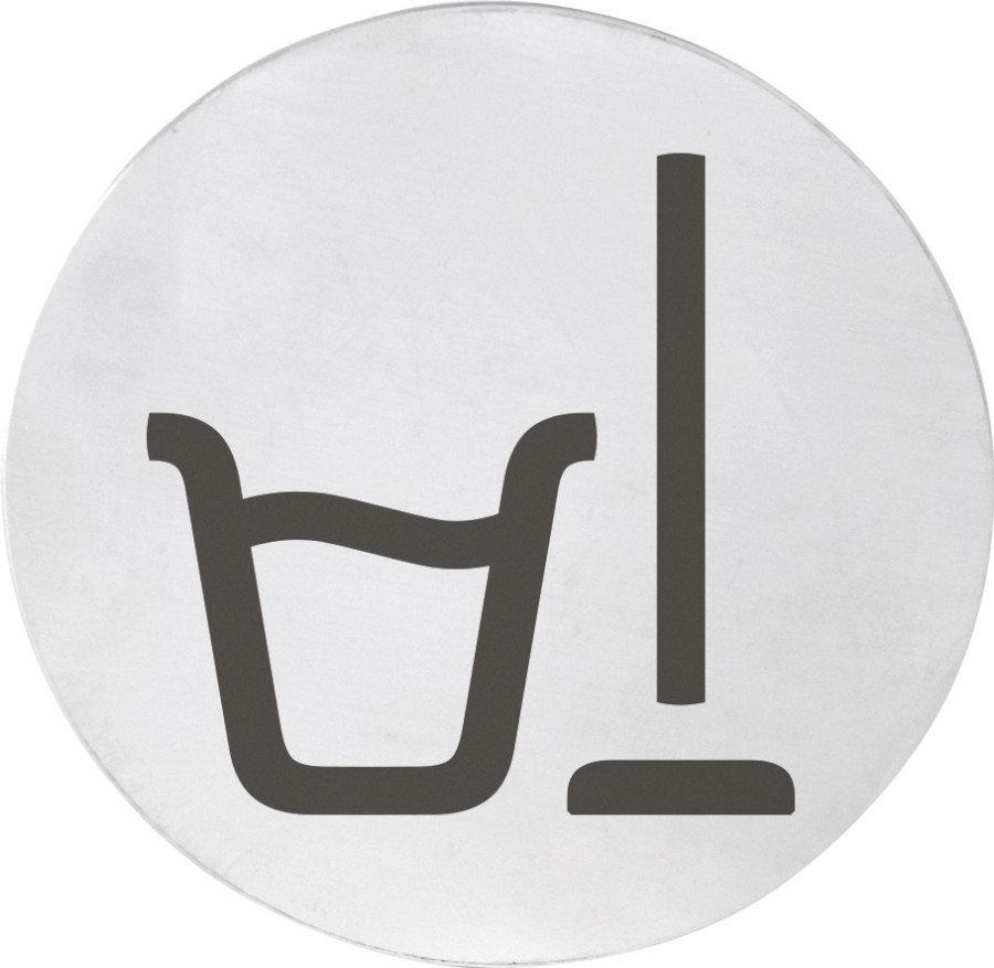 XP124 (59316) Cedule úklidová místnost, Ø 75mm, nerez mat XP124