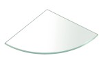 Rohová police 200x200x8mm, čiré sklo 23487