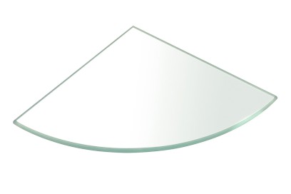 Rohová police 200x200x8mm, čiré sklo 23487