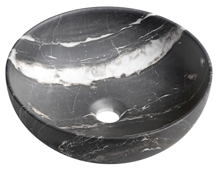 AR435CM (58537) RONDANE keramické umyvadlo na desku Ø 41cm, carnico mramor AR435CM