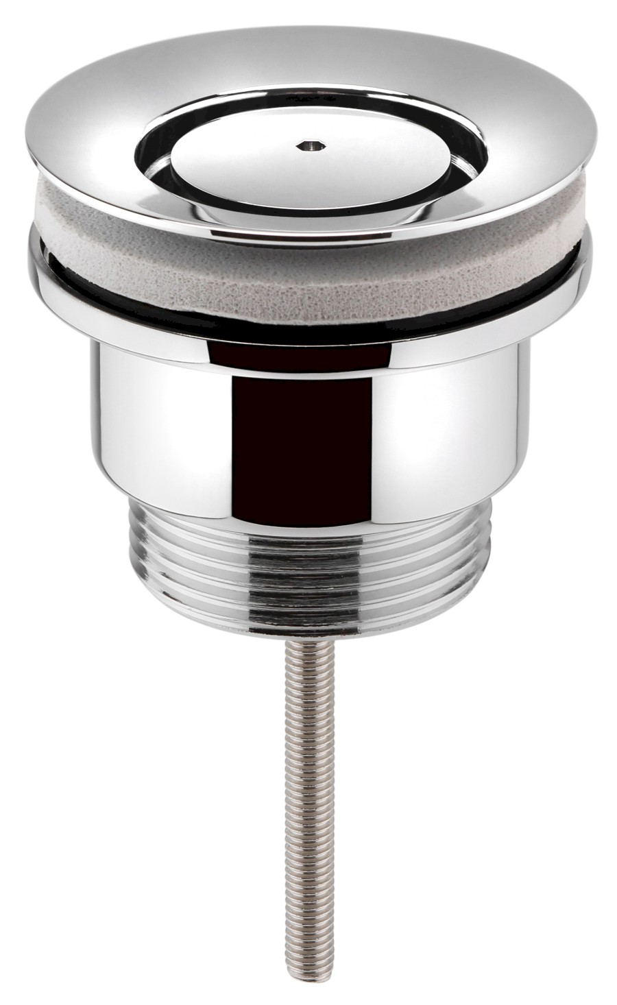 CV2005 (51981) Umyvadlová výpust 5/4“, neuzavíratelná, design zátka, 3-65mm, chrom CV2005