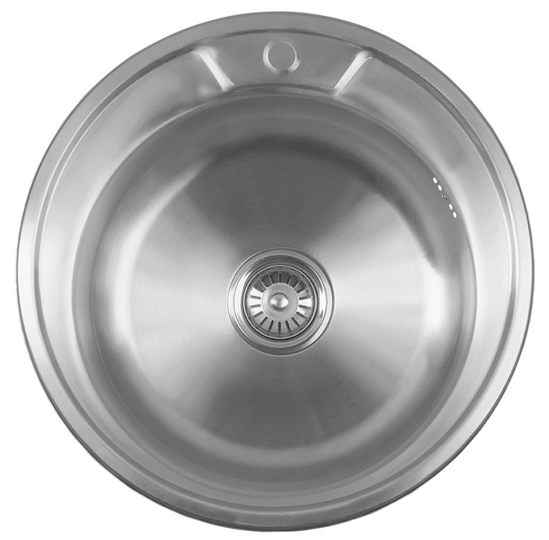 Nerezový vestavný dřez kulatý 51x18cm AQ051B
