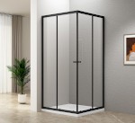 AGGA BLACK čtvercová sprchová zástěna 800x800mm, čiré sklo BLF808