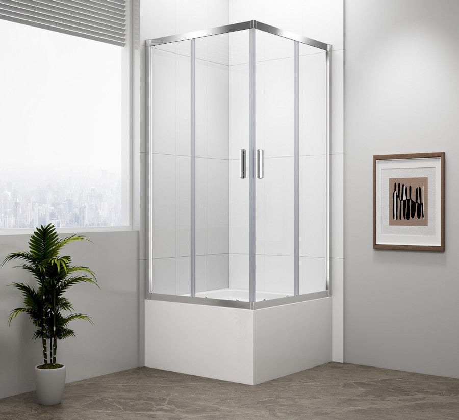 MD5216 (38614) CARMEN sprchová čtvercová zástěna 800x800x1650mm, čiré sklo MD5216