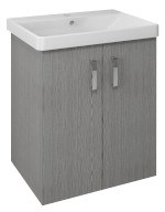 THEIA umyvadlová skříňka 56,4x70x44,2cm, 2xdvířka, dub stříbrný TH062-1111