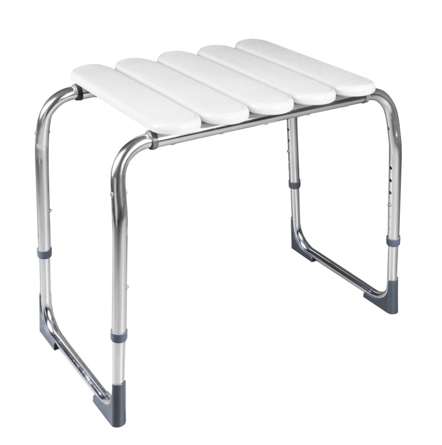 HANDICAP koupelnová stolička, výškově nastavitelná, chrom/bílá A172101