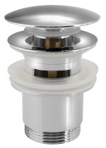 Umyvadlová výpust 5/4“, click-clack, velká zátka, 30-45mm, chrom CV1007