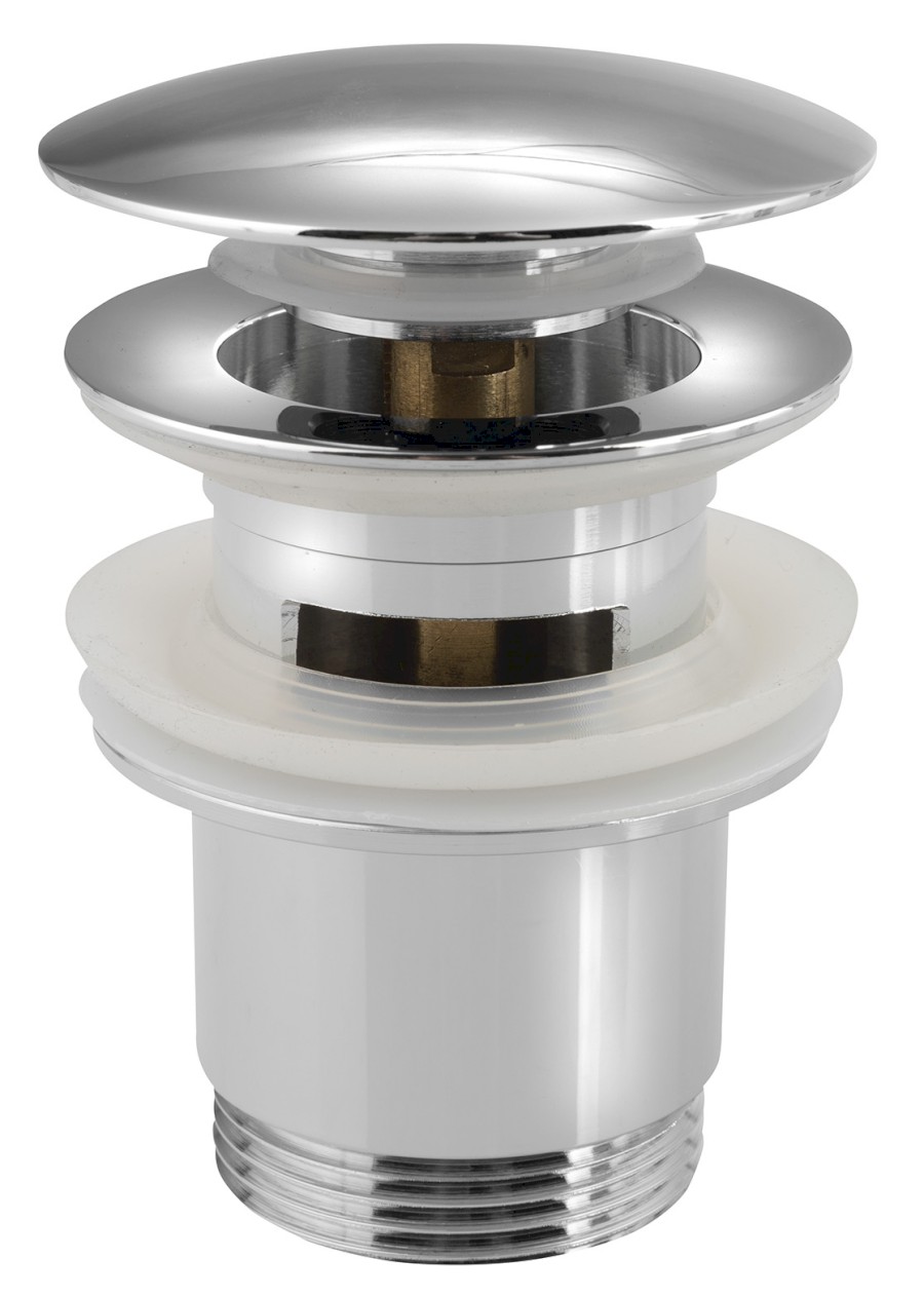 Umyvadlová výpust 5/4“, click-clack, velká zátka, 30-45mm, chrom CV1007