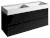 FILENA dvojumyvadlová skříňka 118x51,5x43cm, černá mat strip FID1212BS