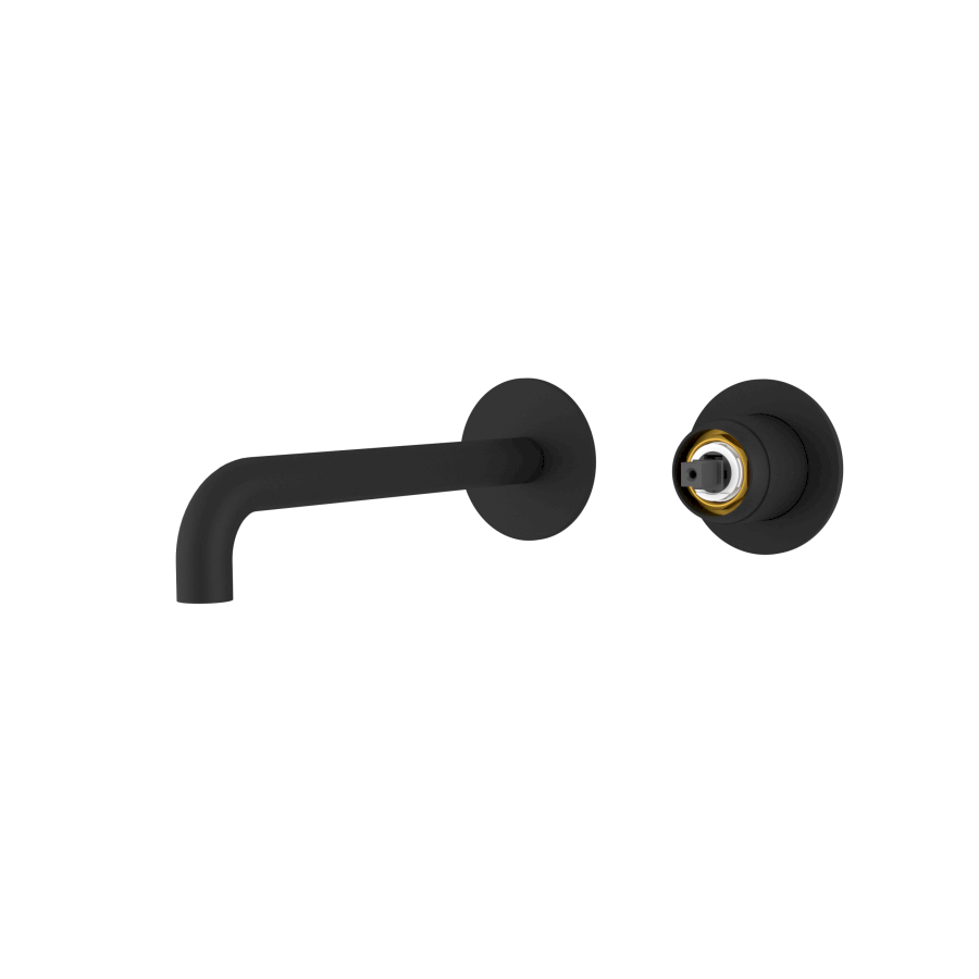 ULTRAMIX tělo podomítkové dvouprvkové umyvadlové baterie, hubice 20cm, černá mat UT018B-1