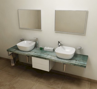 AVICE deska pod umyvadlo 250x50cm, tl.5cm, aquamarine AV256