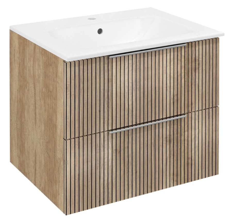 CIRASA STRIP umyvadlová skříňka 59,2x52x46cm, dub alabama CR611-2322