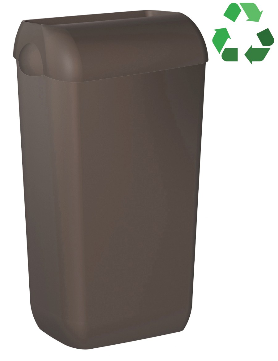 A74020DB (60558) ECOLORED odpadkový koš nástěnný s víkem 23l, ABS, Soft Touch, hnědá A74020DB