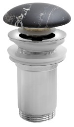 AR900CM (58595) Umyvadlová výpust 5/4“, click-clack, keramická zátka, 10-50mm, carnico mramor AR900CM