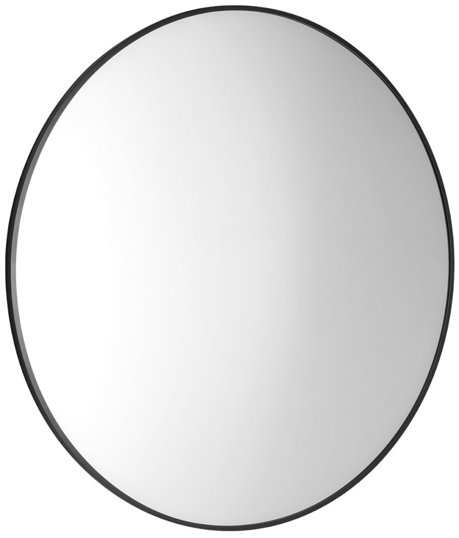 AWB100 (55533) AROWANA kulaté zrcadlo v rámu ø 100cm, černá mat AWB100