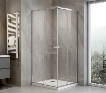 AGGA obdélníková sprchová zástěna 900x800mm, čiré sklo HLF809Y