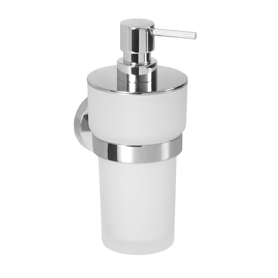 WS019 (56797) LARISSA dávkovač mýdla 250ml, mléčné sklo, chrom WS019