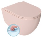 INFINITY závěsná WC mísa, Rimless, 36,5x53cm, růžová Salmon 10NF02004-2S