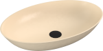 BANERA OVAL umyvadlo na desku, litý mramor, 60x40cm, béžová mat 14397.81