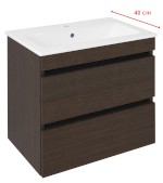 EZARA umyvadlová skříňka 58x54x39cm, borovice rustik EZ592-1616