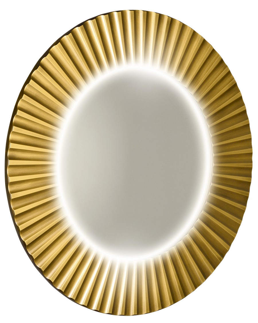 PD950 (60440) PRIDE STRIP kulaté zrcadlo s LED osvětlením v rámu ø 90cm, zlato PD950