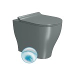 TONO WC mísa stojící, Geniusflush, 36x55cm, spodní/zadní odpad, agave dual-mat 641004