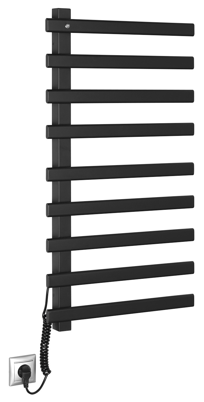 ELCOR elektrický sušák ručníků 480x920x50 mm, 128 W, černá mat EB460