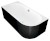 VIVA L MONOLITH asymetrická vana 180x75x60cm, bílá/černá 72099MB