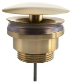 UD52556P (52155) Umyvadlová výpust 5/4“, neuzavíratelná, velká zátka, 5-55mm, zlato UD52556P