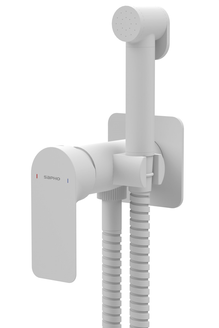 PAX podomítková bidetová baterie se Stop sprškou, bílá mat XA13/14